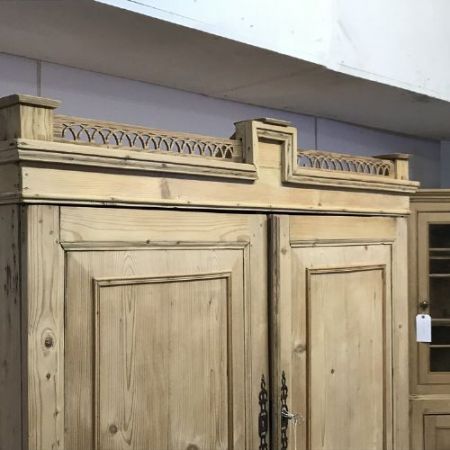 Niederländischer Kiefern Schrank Weichholz antik ca 1900