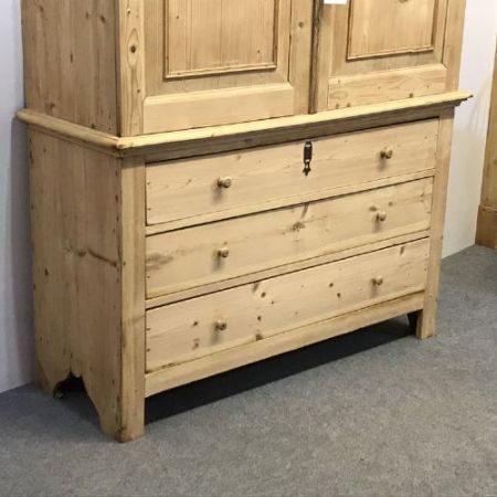 Niederländischer Kiefern Schrank Weichholz antik ca 1900