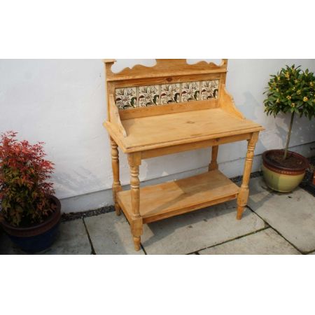 Viktorianischer Kiefern Waschtisch Weichholz antik ca 1880