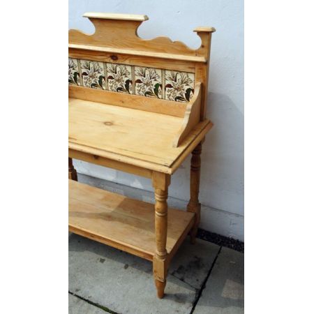 Viktorianischer Kiefern Waschtisch Weichholz antik ca 1880