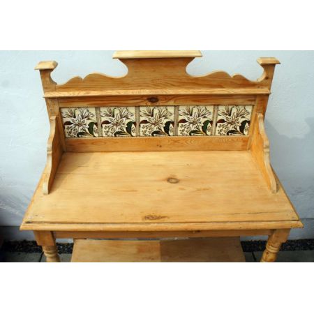 Viktorianischer Kiefern Waschtisch Weichholz antik ca 1880