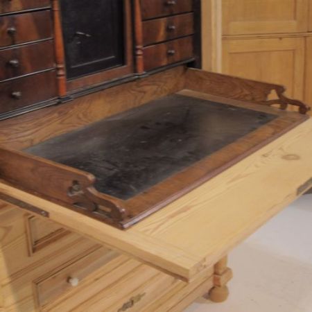 Großer Kiefer Sekretär Weichholz antik ca 1900