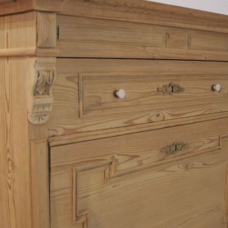 Großer Kiefer Sekretär Weichholz antik ca 1900