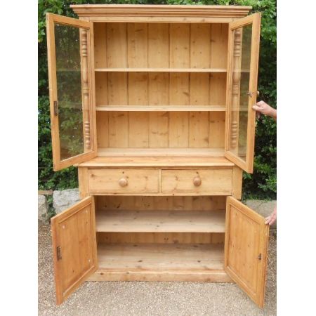 Viktorianischer Kiefer Bücherschrank Weichholz antik ca1900