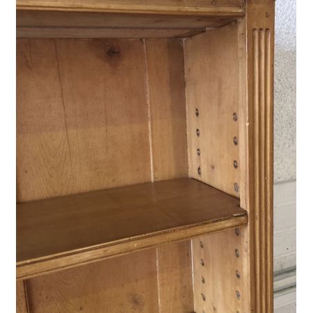 Viktorianischer Kiefer Bücherschrank Weichholz antik ca 1850