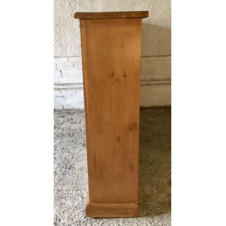 Viktorianischer Kiefer Bücherschrank Weichholz antik ca 1850