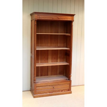 Großes Kiefer Bücherregal Weichholz antik ca 1900