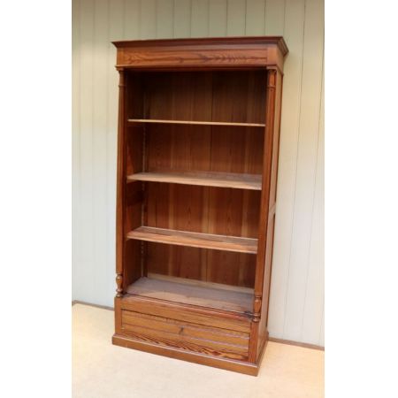 Großes Kiefer Bücherregal Weichholz antik ca 1900