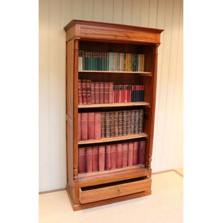 Großes Kiefer Bücherregal Weichholz antik ca 1900