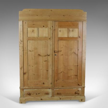 Kiefer Kleiderschrank Weichholz antik ca 1900