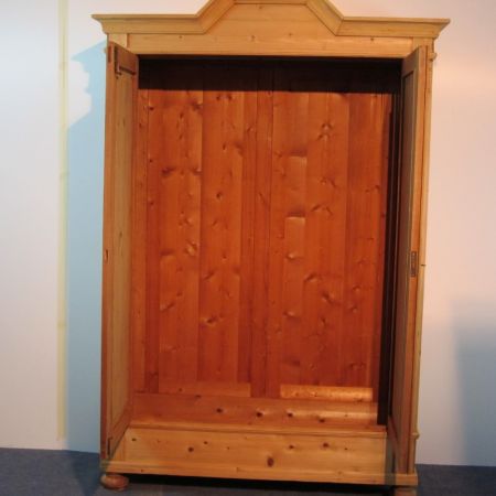 Art Deco Kiefer Kleiderschrank Weichholz antik ca 1920