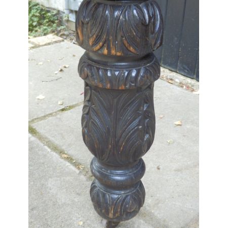 Esstisch aus massiver Eiche, ausziehbar, edwardianisch