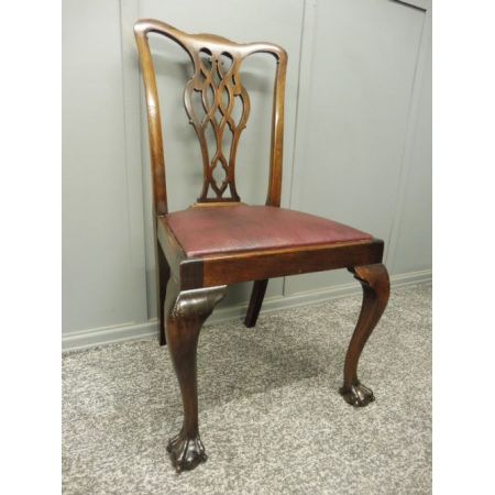 Edwardianischer ausziehbarer Mahagoni Esstisch und  7 Georgian Stühle 