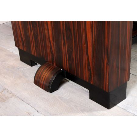 Art-Deco-Esstisch aus Makassar-Ebenholz