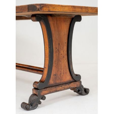 Esstisch aus französischer Platane und Ebenholz