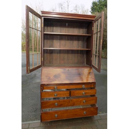 Edwardianischer Mahagoni Aufsatzsekretär antik ca 1890