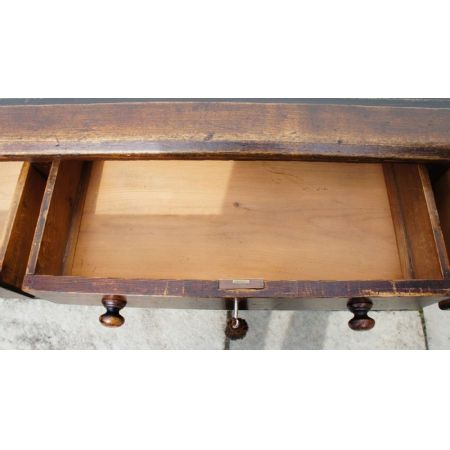 Viktorianischer Eichen Schreibtisch antik ca 1850