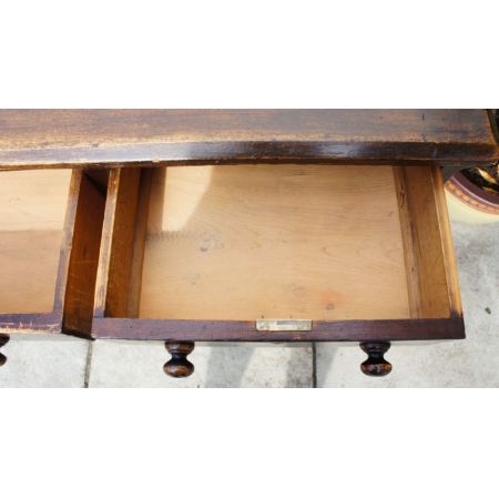 Viktorianischer Eichen Schreibtisch antik ca 1850