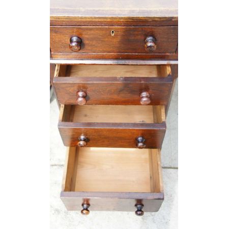 Viktorianischer Eichen Schreibtisch antik ca 1850