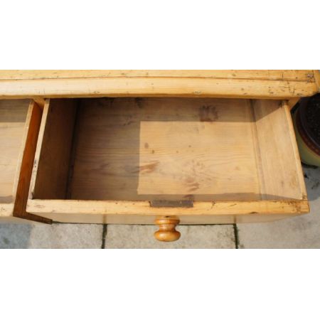 Kleine viktorianische antik Kommode aus Massivholz Kiefernholz mit Pinienwachs-Finish