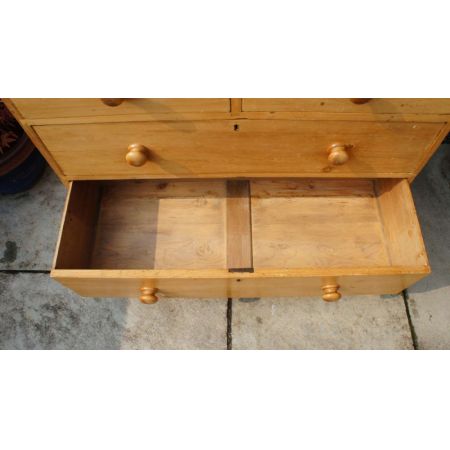 Kleine viktorianische antik Kommode aus Massivholz Kiefernholz mit Pinienwachs-Finish