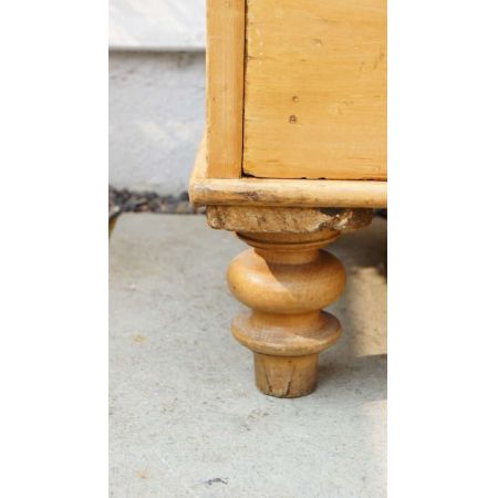 Kleine viktorianische antik Kommode aus Massivholz Kiefernholz mit Pinienwachs-Finish