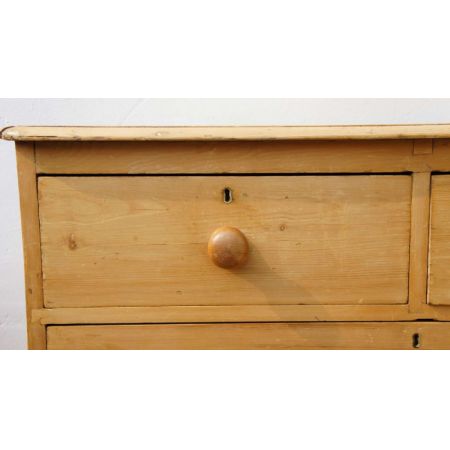 Kleine viktorianische antik Kommode aus Massivholz Kiefernholz mit Pinienwachs-Finish