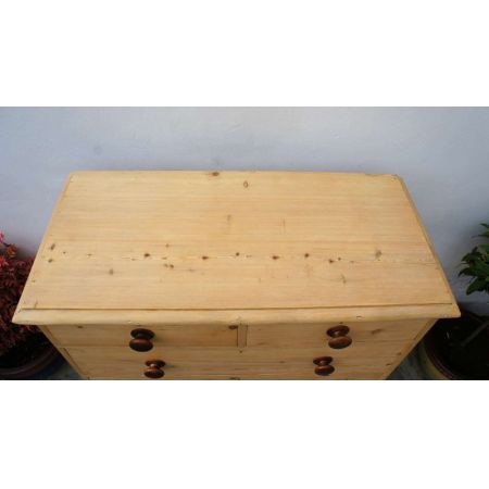 Massive Antike Kommode Massivholz Kiefernholz aus später viktorianischer Epoche