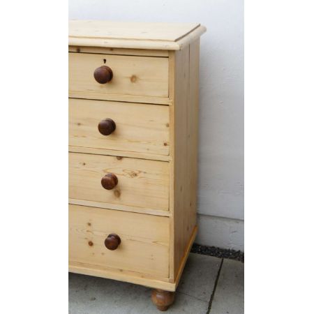 Massive Antike Kommode Massivholz Kiefernholz aus später viktorianischer Epoche