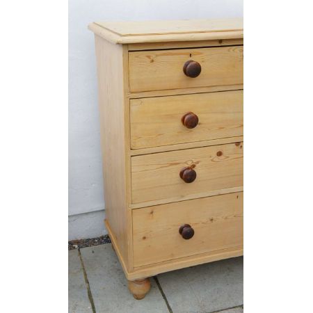 Massive Antike Kommode Massivholz Kiefernholz aus später viktorianischer Epoche