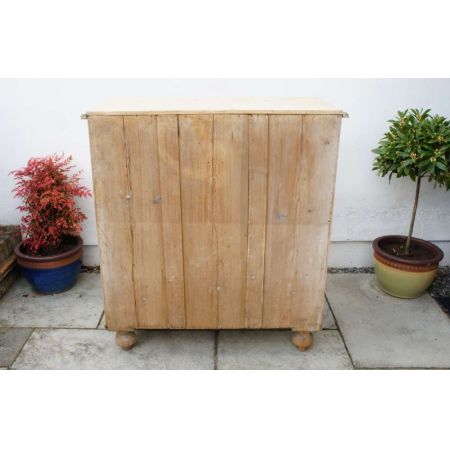 Massive Antike Kommode Massivholz Kiefernholz aus später viktorianischer Epoche