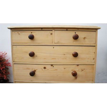 Massive Antike Kommode Massivholz Kiefernholz aus später viktorianischer Epoche