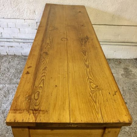 Viktorianische Kiefernkommode mit 3 Schubladen 