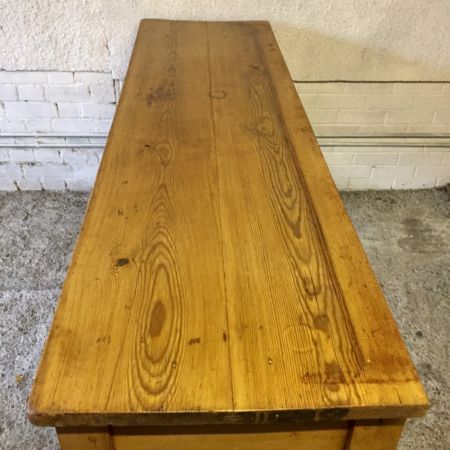 Viktorianische Kiefernkommode mit 3 Schubladen 