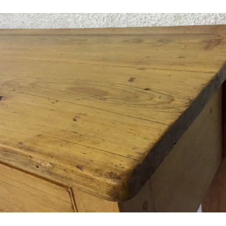 Viktorianische Kiefernkommode mit 3 Schubladen 