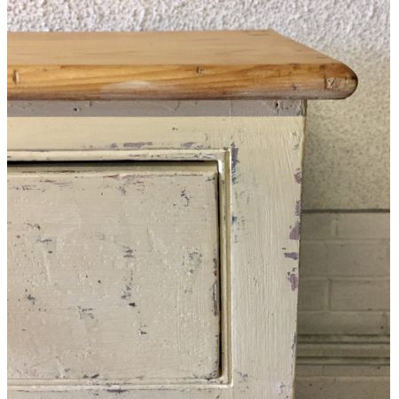 Viktorianische Kiefernkommode mit 3 Schubladen über einem Paar Schranktüren