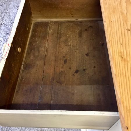 Viktorianische Kiefernkommode mit 3 Schubladen über einem Paar Schranktüren