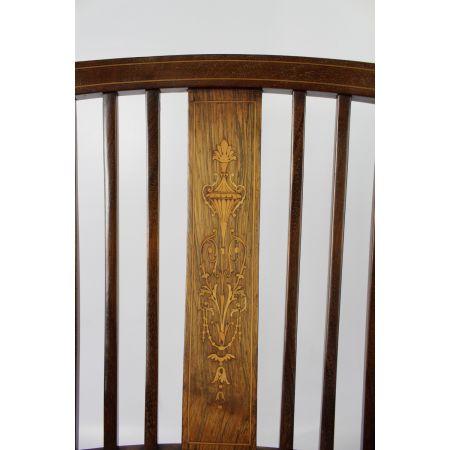 Kleiner Vikotrianischer Rosenholz Stuhl 