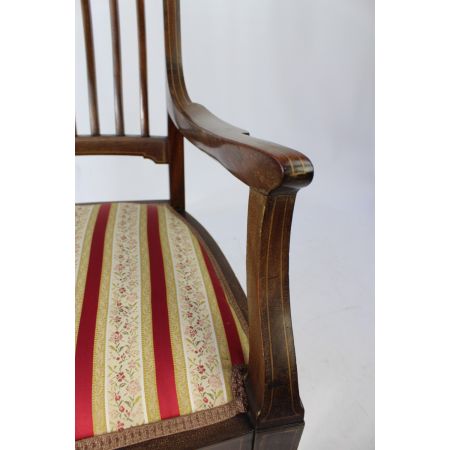 Kleiner Vikotrianischer Rosenholz Stuhl 