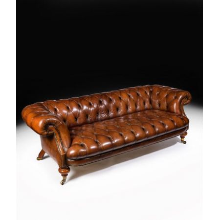 Feines Johnstone & Jeanes-Walnussleder aus dem 19. Jahrhundert