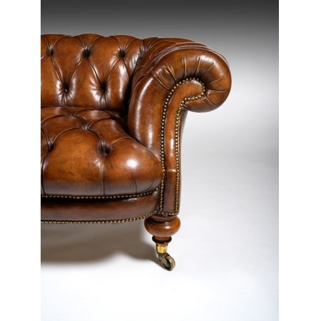 Feines Johnstone & Jeanes-Walnussleder aus dem 19. Jahrhundert