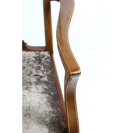 Edwardian Mahagoni Schreibtischstuhl 