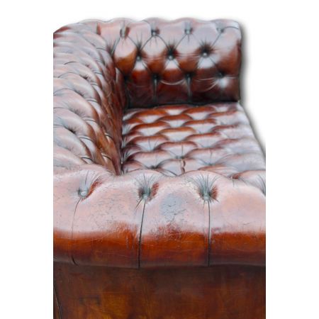 Chesterfield-Sofa mit Lederknopfleiste aus dem frühen 20. Jahrhundert