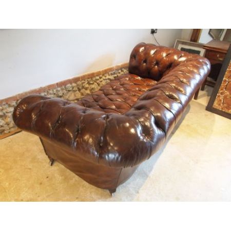 Chesterfieldsofa aus viktorianischem Leder