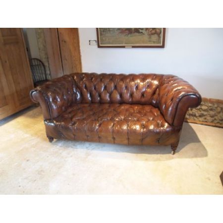 Chesterfieldsofa aus viktorianischem Leder