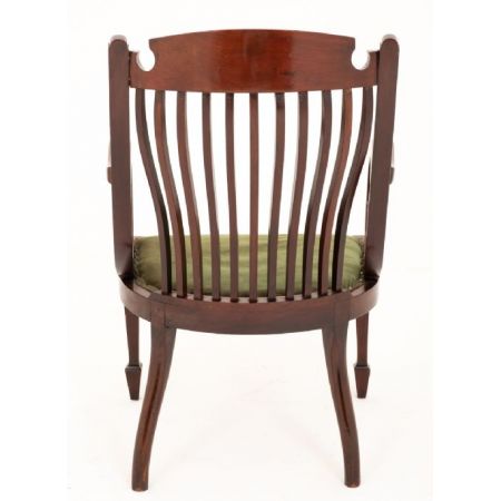 Sheraton revival Massivholz Mahagoni Ellbogen Stuhl Antik ca. 1890