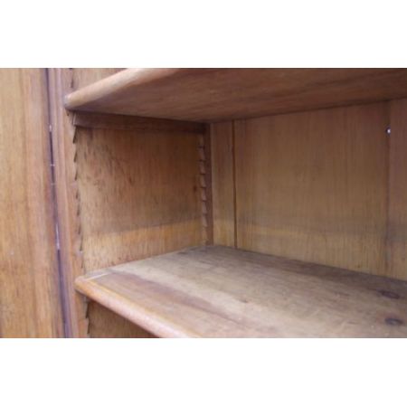 Großes Bücherregal aus goldener Eiche aus dem 19. Jahrhundert mit Sekretär