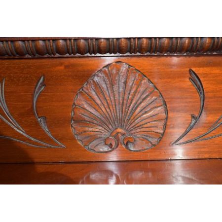 Antikes Bücherregal aus massivem Mahagoni