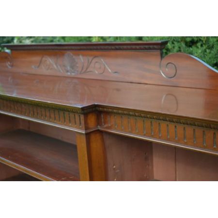 Antikes Bücherregal aus massivem Mahagoni