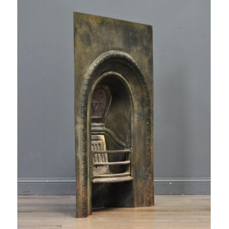 Antik Kamin gusseisen viktorianisch, ca. spätes 19. Jahrhundert